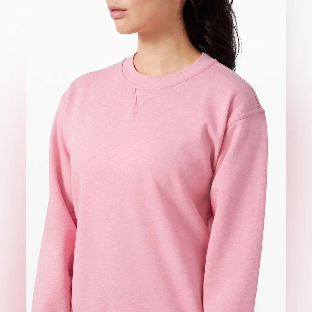 Lululemon All Yours‎ Crew *Terry Heathered Azalea Pink Size 4